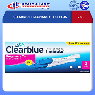 CLEARBLUE PREGNANCY TEST PLUS 2'S